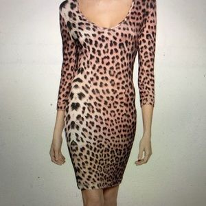 Just Cavalli Pink Leopard Dress